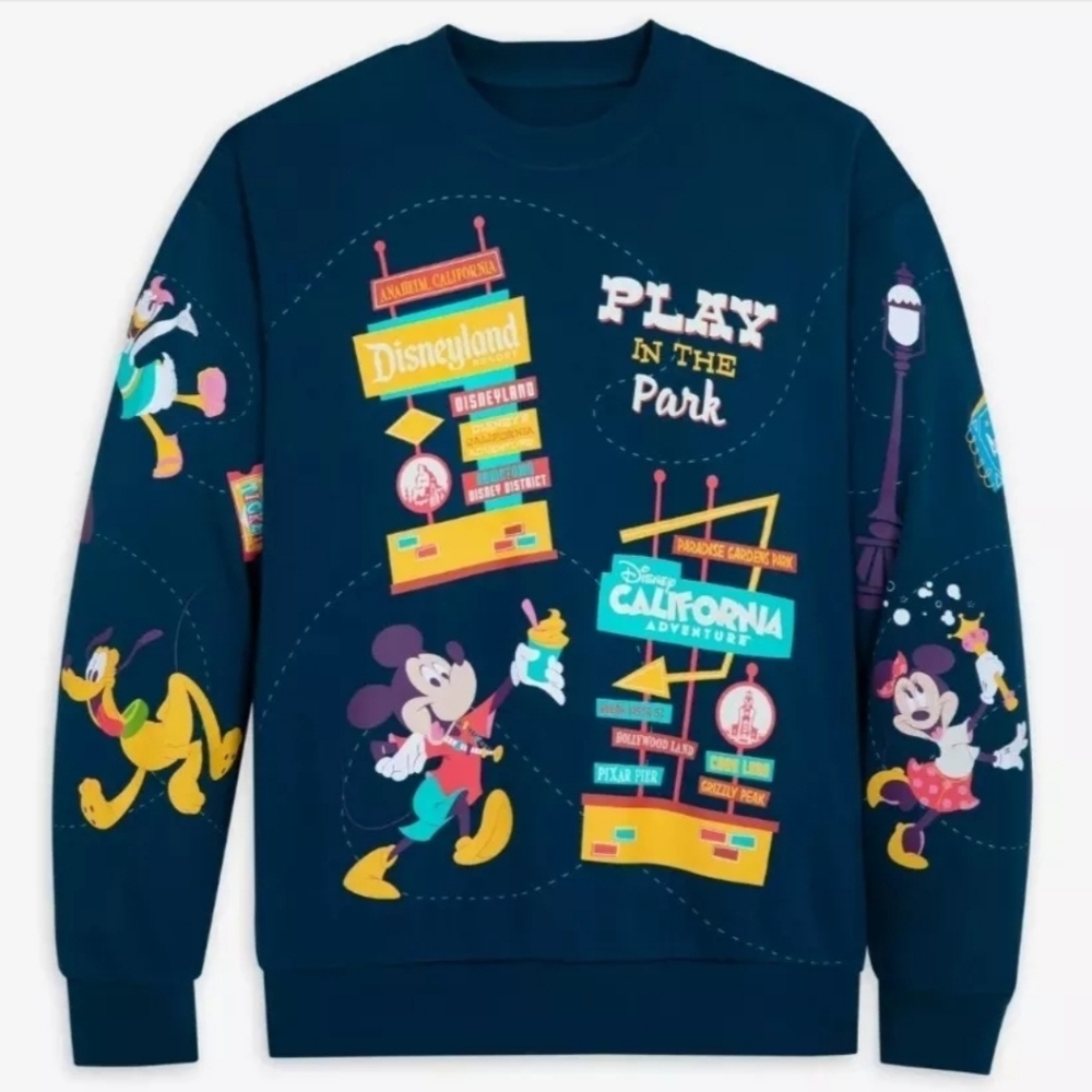 DisneyParks Disneyland Mickey And Friends "Play In The Park" Sweatshirt 2XL NWT - Picture 2 of 4